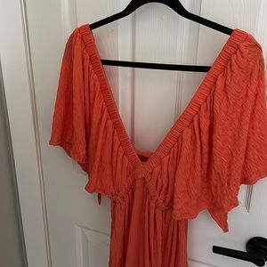 Free People LaLaMaxi Dress in Papaya